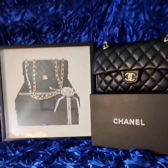 CHANEL Handbags - CHANEL Black Quilted Shoulder Bag with Gold CC Hardware